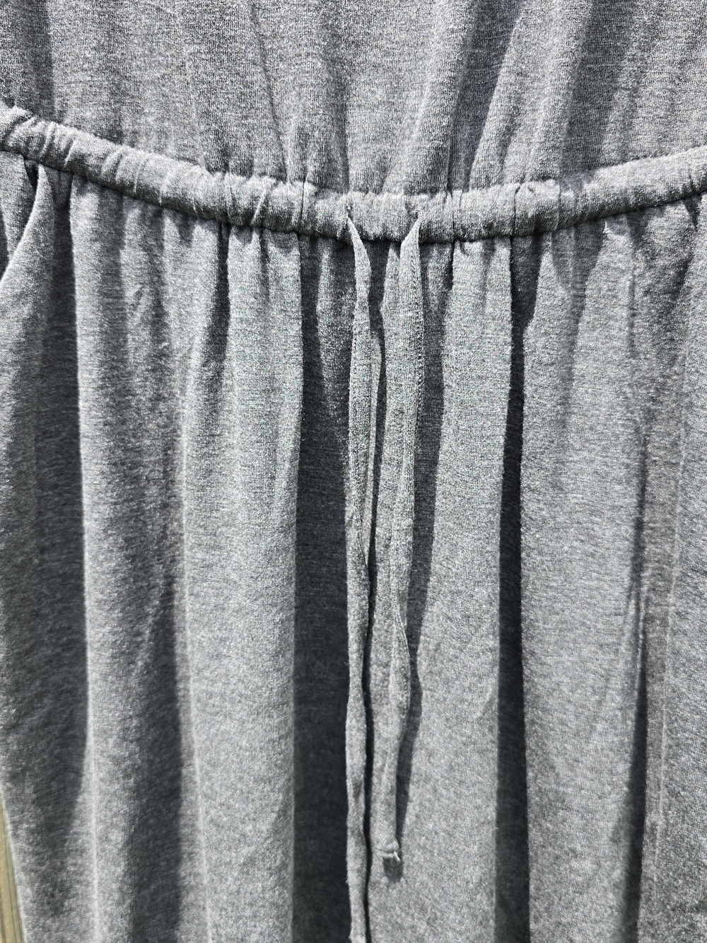 Torrid Midi Jersey Cross Back Slit Skirt Charcoal Heather Grey Size 0, L, 12 NEW - Picture 4 of 12